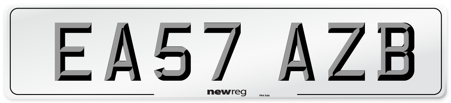 EA57 AZB Number Plate from New Reg